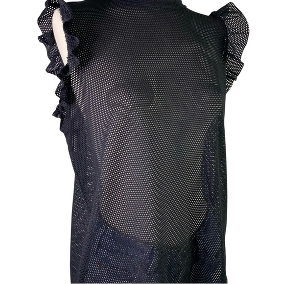 Black Mesh Tank Top Large - Picture 1 of 5